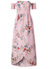 2020 Women Sexy floral Dress Summer Split  Maxi Beach Sundress Off Backless Dress Boho Long Dresses Vestidos Femme Party Long Dress