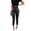 2020 Winter Leather Pants Women Punk Hight Waist Trousers Women Gothic Straight Ladies Pants Streetwear