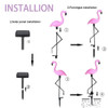 Solar Flamingo Light