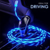 Magnetic charging cable with flowing LED light