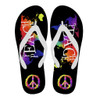 Teach Peace Hippie Boho Summer Flip Flop