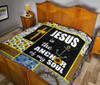 Jesus is the anchor of my soul sunflower quilt for bedding