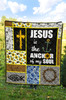 Jesus is the anchor of my soul sunflower quilt for bedding