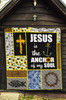 Jesus is the anchor of my soul sunflower quilt for bedding