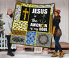 Jesus is the anchor of my soul sunflower quilt for bedding
