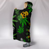 Pineapple Cannabis Skull Skeleton Hooded Blanket