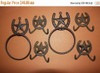 6 pcs) Lone star country western towel rings, Lone star country bath towel hooks, Lone star bath decor, free shipping, gift for him
