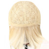 613 Blonde Body Wave Full Machine Made None Lace Front Wigs With Bangs For Women 12-24 Inches