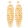 613 Blonde Color Deep Wave 2 Bundles with 4x4 Closure Virgin Human Hair