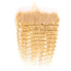613 Blonde Deep Wave 4 Bundles with 13x4 Frontal with transparent lace