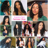 U Part Wig Human Hair Wig Deep Wave Glueless Human Hair Wigs Natural Black