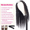U Part Wig Human Hair Wig Deep Wave Glueless Human Hair Wigs Natural Black