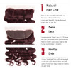 lumiere color 99j body wave 3 Bundles With 13x4 Lace Frontal Pre Colored Ear To Ear