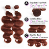 lumiere color #33 body wave 3 Bundles With 13x4 Lace Frontal Pre Colored Ear To Ear