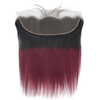 lumiere 1B/99J Ombre Straight Hair 3 Bundles With 13x4 Lace Frontal Pre Colored Ear To Ear
