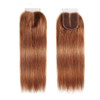 lumiere color #30 Straight Hair 3 Bundles With Closure 4x4 pre Colored 100% virgin human hair
