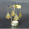 HUIRAN Christmas Spinning Candle Holder Merry Christmas Decorations for Home 2020 Christmas Ornaments Xmas Gift New Year 2021