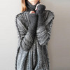Women High Collar Fashion Loose Plus Size Sweaters