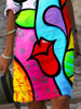 Hot Sale V Neck Casual Shift Dresses