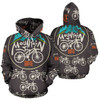 Mountain bike All Over Print Hoodie Pullover Sweatshirt Hooded