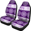 Flower Mandala Elephant Purple Car Seat Covers