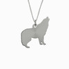 Howling Wolf Necklace 925 Sterling Silver