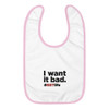RBT Logo Embroidered Baby Bib