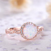 Fire Opal Rose Gold Ring