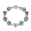 Antique Silver Love and Flower Charm Bracelet & Bangle Antique Silver Love and Flower Charm Bracelet & Bangle