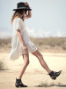 Deep V-neck Ruffled See-through Cover-up Swimwear