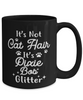 It's Not Cat Hair It's Pixie Bob Glitter 15 oz Black Coffee Mug, Gift For Pixie Bob Cat Moms, Novelty Coffee Mugs Gift For Her, Mother's Day Present Ideas For Pixie Bob Cat Moms