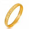24k Gold Color 1pcs BIG Luxury Ethiopian Bangles For Women