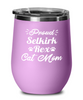Proud Selkirk Rex Cat Mom Light Purple Wine Tumbler w/ Lid, Gift For Selkirk Rex Cat Moms, Wine Glasses Gift For Mom, Mother's Day Present Ideas For Selkirk Rex Cat Moms