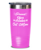 Proud Ojos Azules Cat Mom 20 oz Pink Drink Tumbler w/ Lid, Gift For Ojos Azules Cat Moms, Tumblers & Water Glasses Gift For Mom, Mother's Day Present Ideas For Ojos Azules Cat Moms