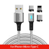 Magnetic Cable Micro USB For Samsung Android Fast Charging Magnet Charger For iPhone USB Type C Cable Mobile Phone Cord