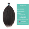 1/3 Bundles Coarse Kinky Straight Hair Bundles 10-30inch Can Be Dye&Curl Raw Virgin Brazilian Hair Weave Bundles Yaki Human Hair
