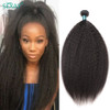1/3 Bundles Coarse Kinky Straight Hair Bundles 10-30inch Can Be Dye&Curl Raw Virgin Brazilian Hair Weave Bundles Yaki Human Hair