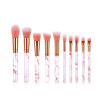 10 Pcs Marble Makeup Brushes Powder Foundation Eyeshadow Lip Eyeliner Blush Professional Makeup Brush Set Tools