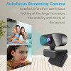 Webcam with Microphone HD 1080P Streaming Webcam for PC,MAC, Laptop,Plug and Play USB Camera for Youtube,Skype Video Call (Black)