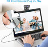 Webcam with Microphone HD 1080P Streaming Webcam for PC,MAC, Laptop,Plug and Play USB Camera for Youtube,Skype Video Call (Black)