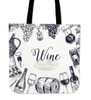 Wine Sketch Tote Bag