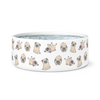 Pug Pattern Dog Bowl