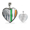 US Irish Flag Silver Necklace