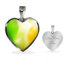 Blurred Irish Flag Silver Necklace