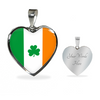 Irish Flag Silver Necklace