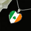 Irish Flag Silver Necklace