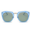 Women's Mirrored Polarized Lens Oversize Cat Eye Sunglasses, 6 color choices