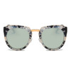 Women's Mirrored Polarized Lens Oversize Cat Eye Sunglasses, 6 color choices
