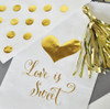 "Love is Sweet" Gold Foil Candy Buffet Bags (Set of 12)