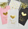 "Love is Sweet" Gold Foil Candy Buffet Bags (Set of 12)